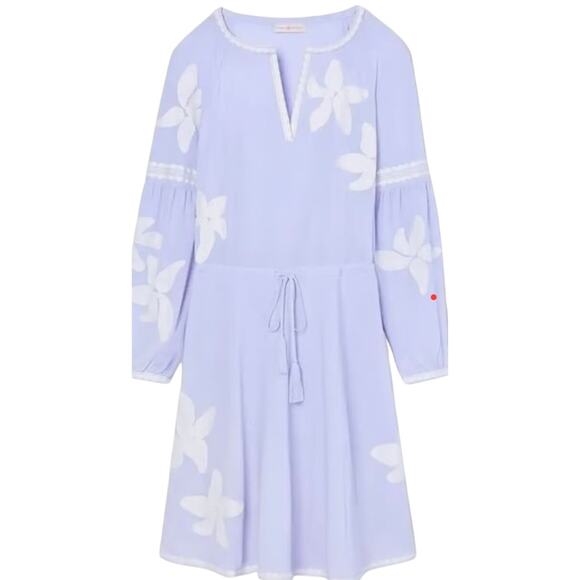 Tory Burch Sadie Peasant Dress - Lilac/Purple - Size: 8 - Picture 2 of 7